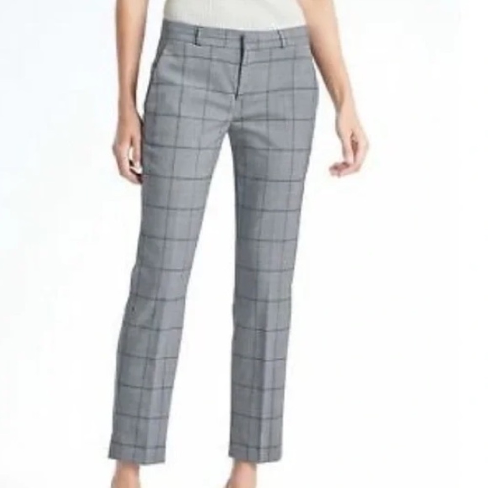 Banana Republic Gray Plaid Ankle Pants “Avery Pant” Women’s Size 4